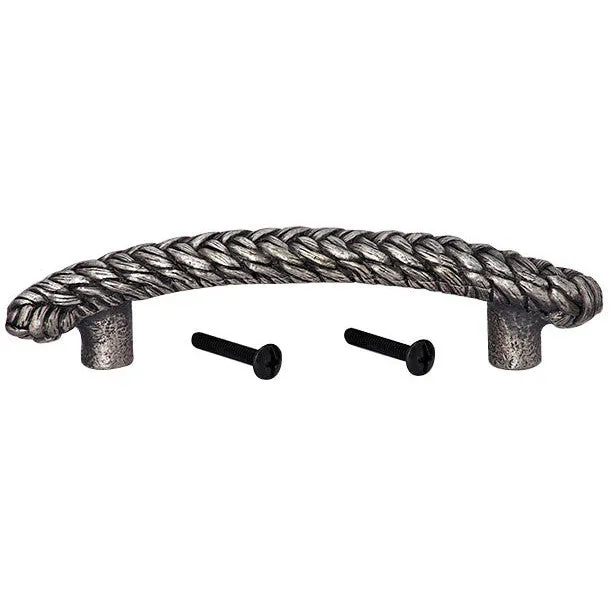 5 1/4 Inch (3 3/4 Inch c-c) Solid Pewter Braided Rope Design