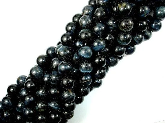 Blue Tiger Eye Beads, 12mm Round Beads