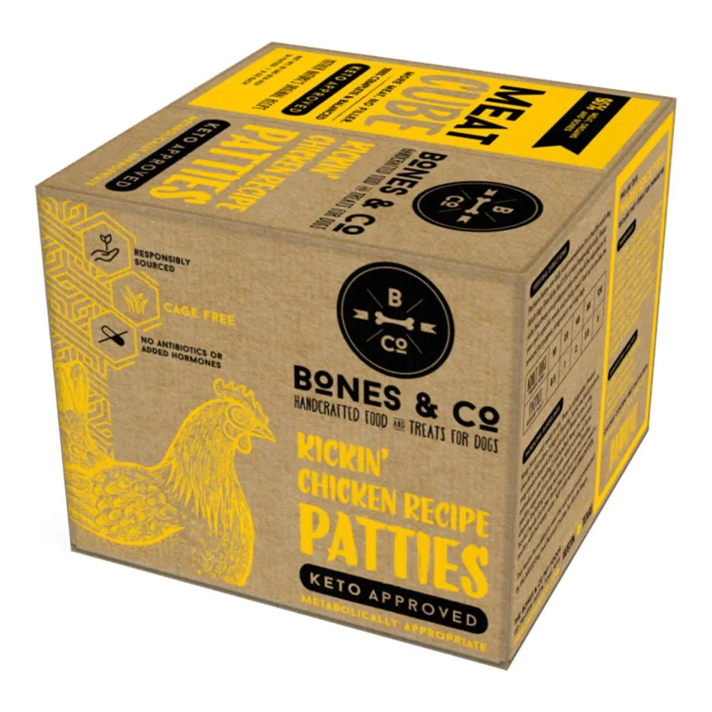 Bones & Co Raw Frozen Keto Formula Chicken Patties