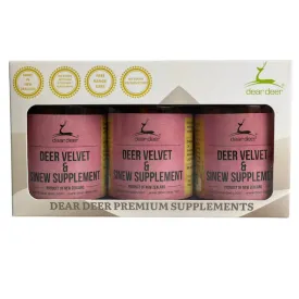 Dear Deer Velvet & Sinew Dog Supplement Set (3 bottles)
