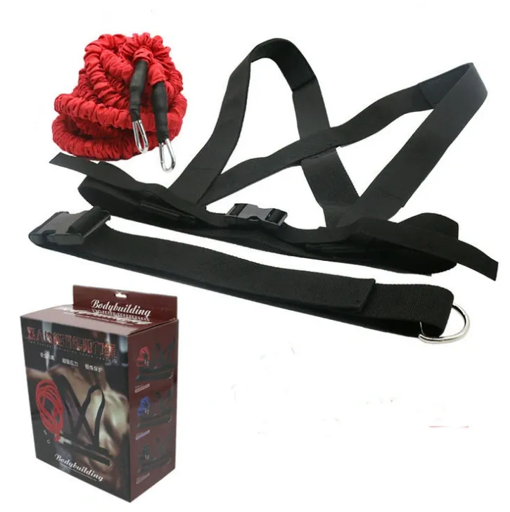 Double resistance band pull pull rope stretch track and field track and field race force explosive jump