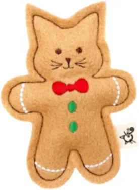 Gingerbread Cat Cookie Cat Toy Designer Christmas Plush w/Organic Catnip USA Made