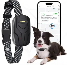 GPS Tracker & Health Monitoring for Dogs,Wireless Fence 2 in 1 Pet Tracking Smart Collar,Unlimited Range,Real-Time GPS Tracker for Pets,Wellness