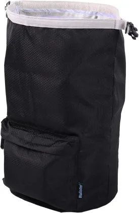 halinfer Dog Food Travel Container, Dog Food Travel Bag, Kibble Carrier 42 Cups 10L with Storage Front Pocket and Shoulder Strap for Travel, Hiking and Camping (Black)