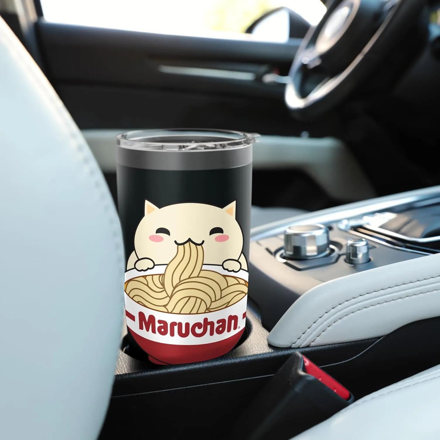 Instant Lunch Cute Cat Ramen Bowl Logo Stainless Steel Insulated Tumbler