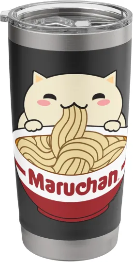 Instant Lunch Cute Cat Ramen Bowl Logo Stainless Steel Insulated Tumbler