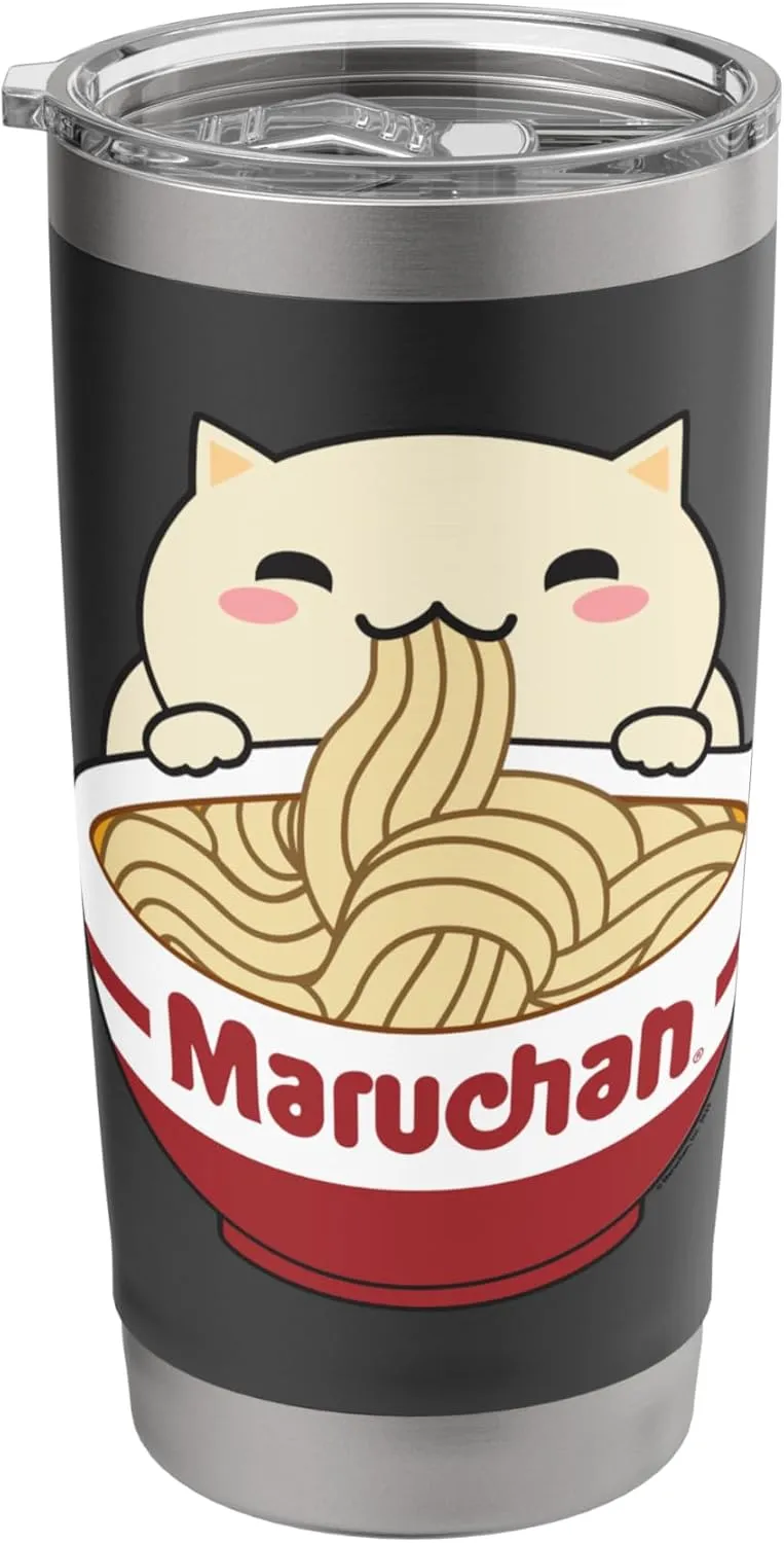 Instant Lunch Cute Cat Ramen Bowl Logo Stainless Steel Insulated Tumbler