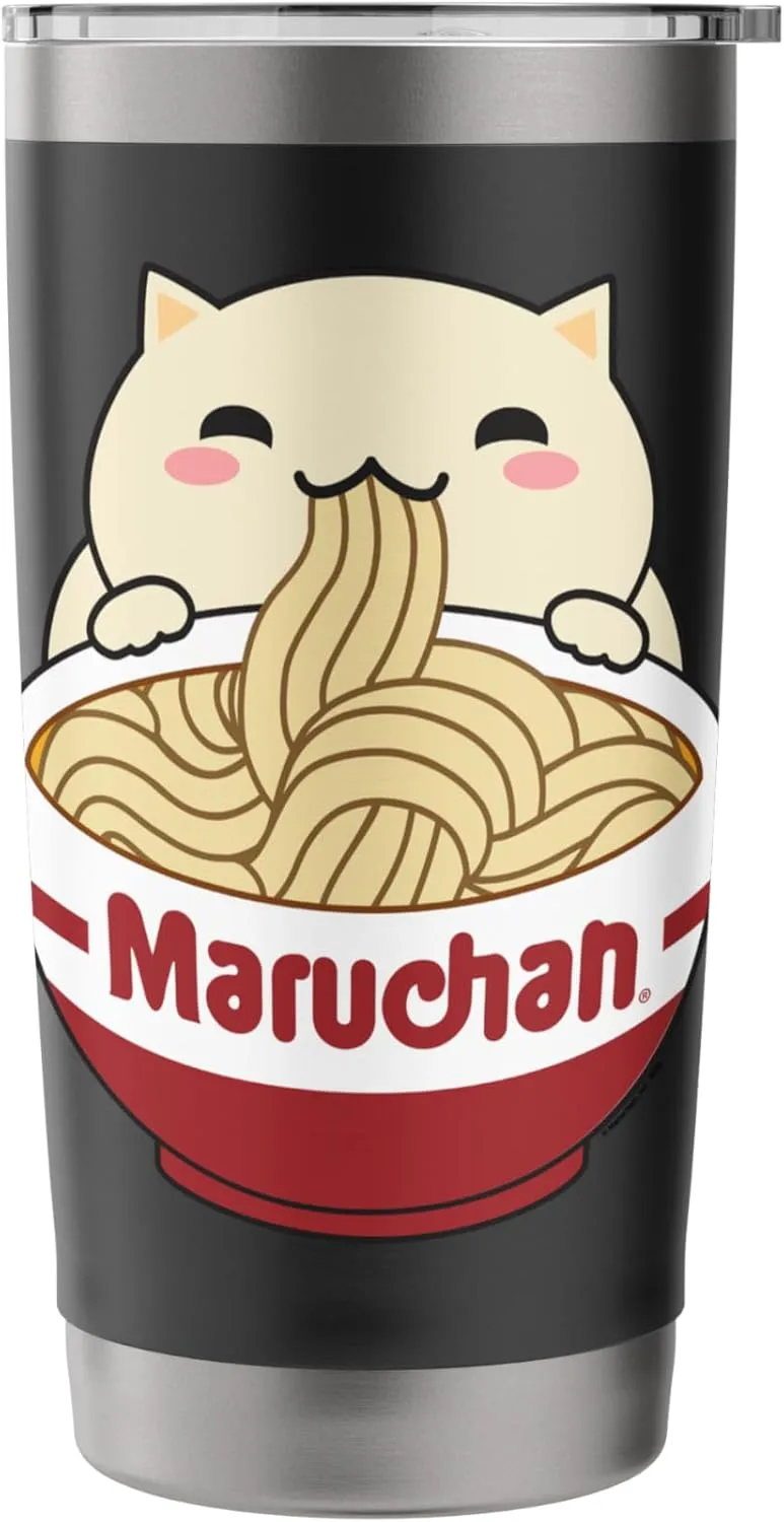 Instant Lunch Cute Cat Ramen Bowl Logo Stainless Steel Insulated Tumbler