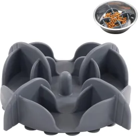 Jaoul Slow Feeder Dog Bowls X-Large 7 Inch Cuttable Insert with 32 Octopus Suction Cups for Medium Breed Dog Bowls (X-Large, Grey)