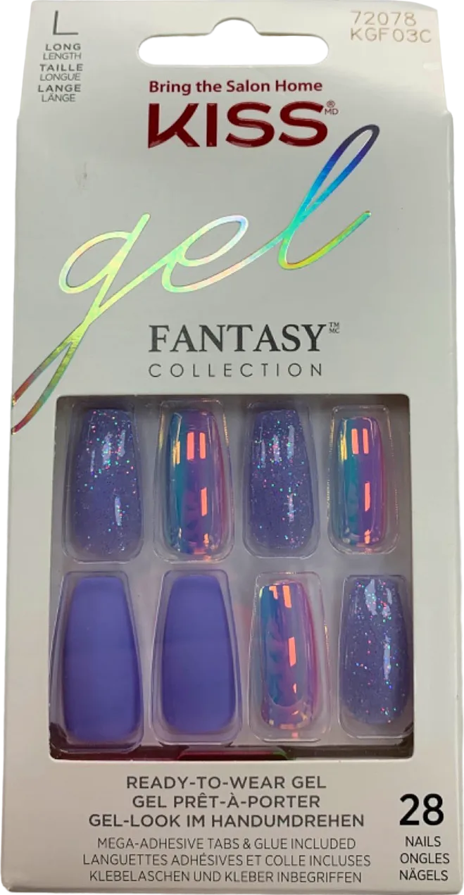 KISS Gel Fantasy Collection Ready-to-Wear Gel Nails Long Length