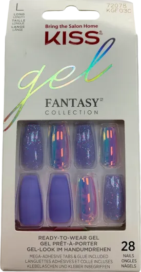 KISS Gel Fantasy Collection Ready-to-Wear Gel Nails Long Length