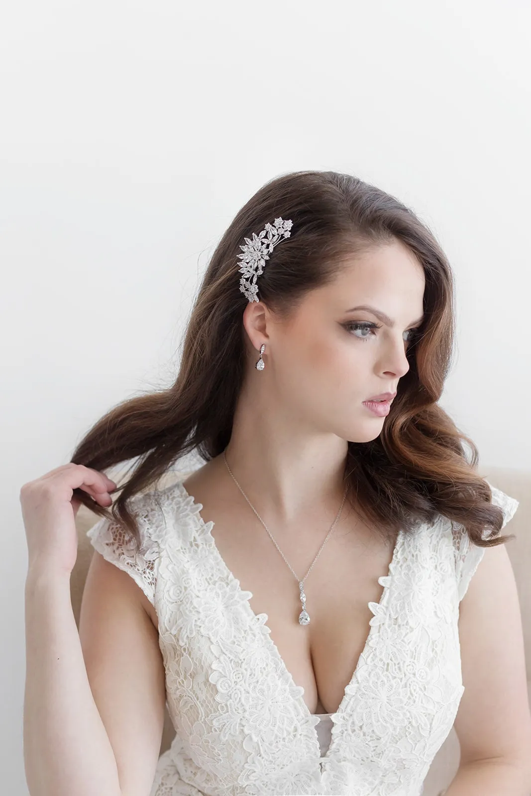 Milan CZ Bridal Comb