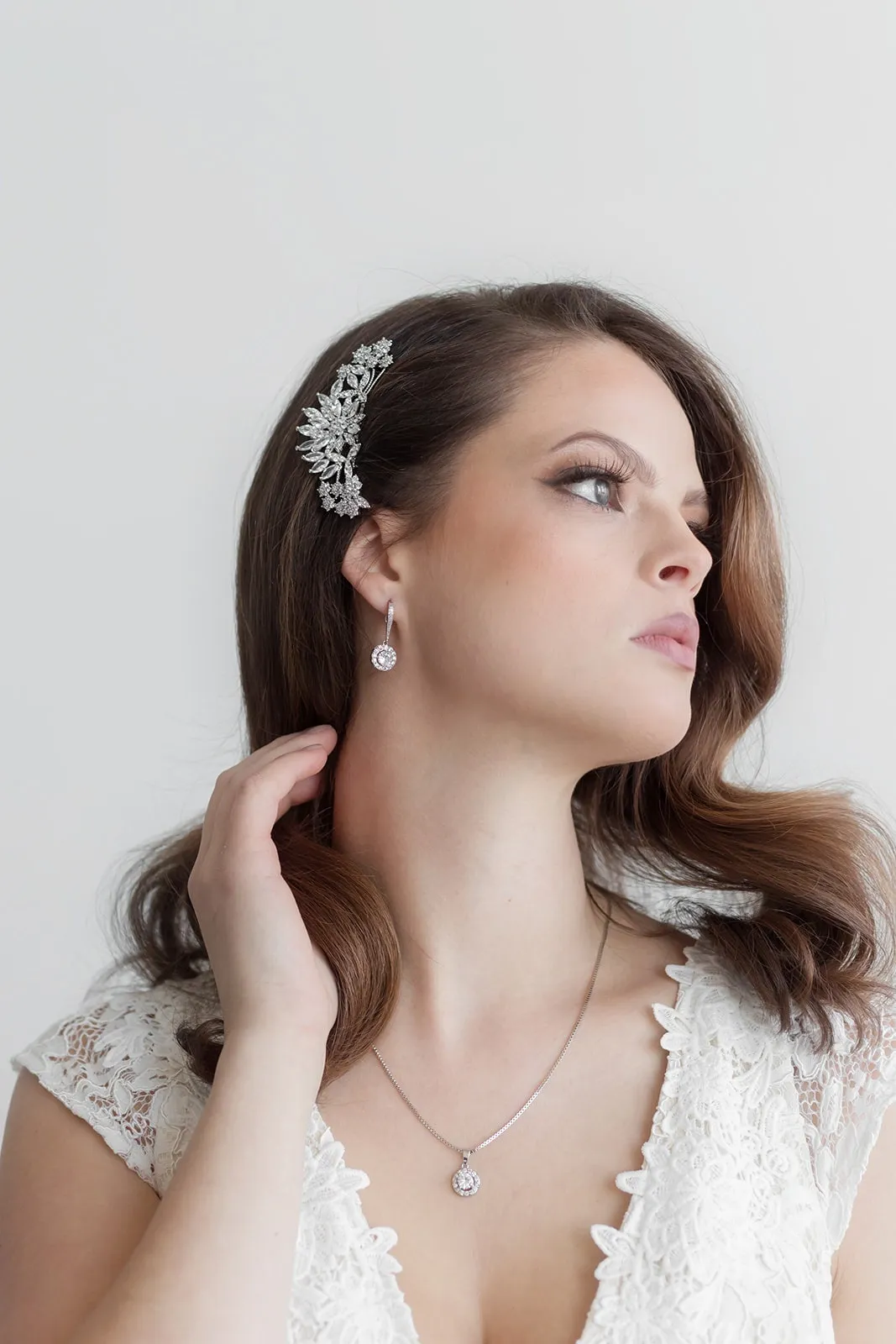 Milan CZ Bridal Comb