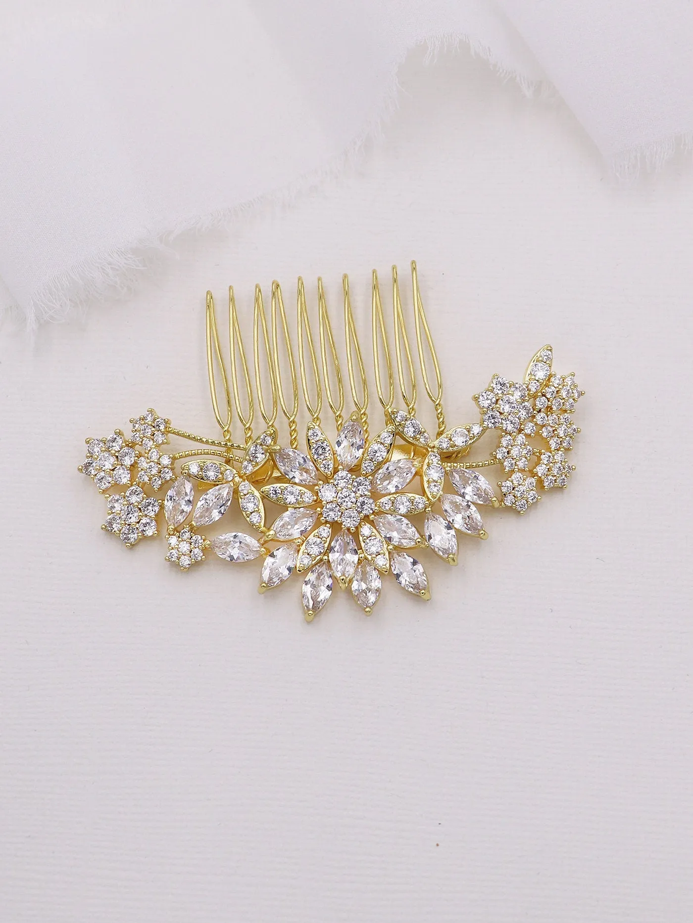 Milan CZ Bridal Comb
