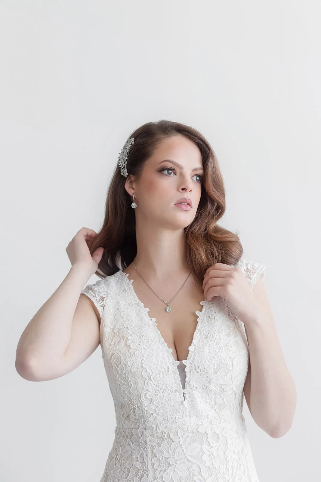 Milan CZ Bridal Comb