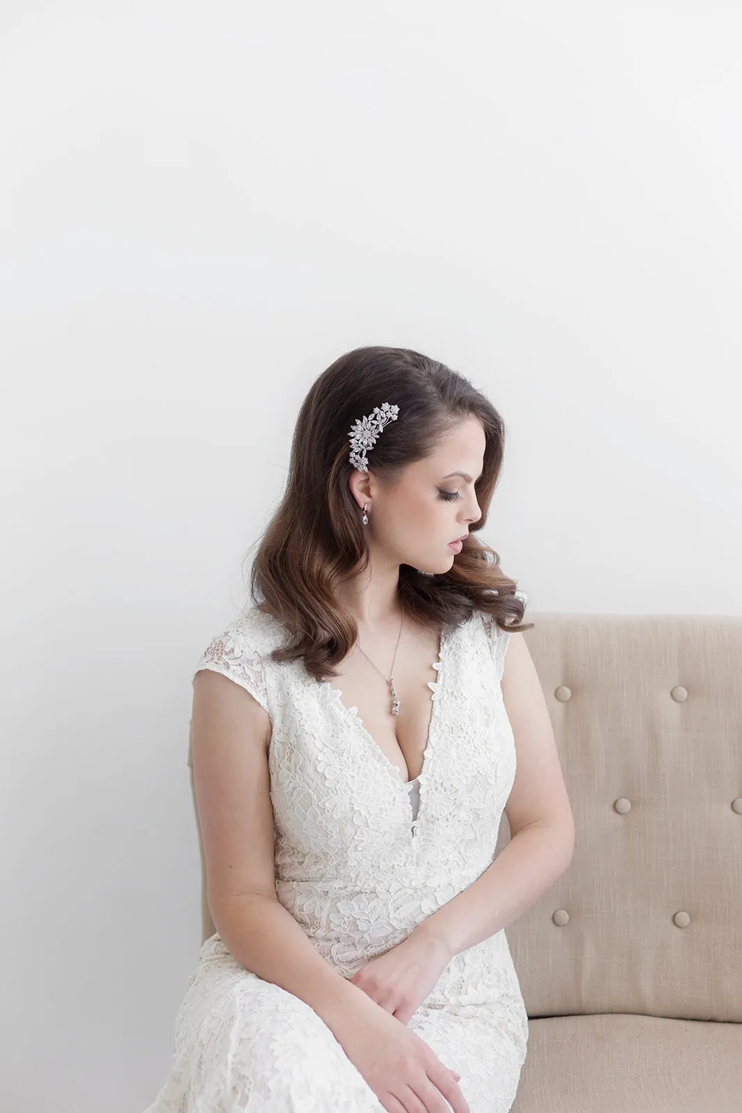 Milan CZ Bridal Comb