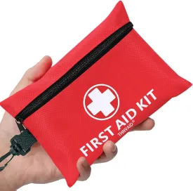 Mini First Aid Kit - 147 Piece Small First Aid Kit,with Rotatable Buckle Ideal for Cars, Schools, Sports, Homes, Travel, Camping, Hiking 