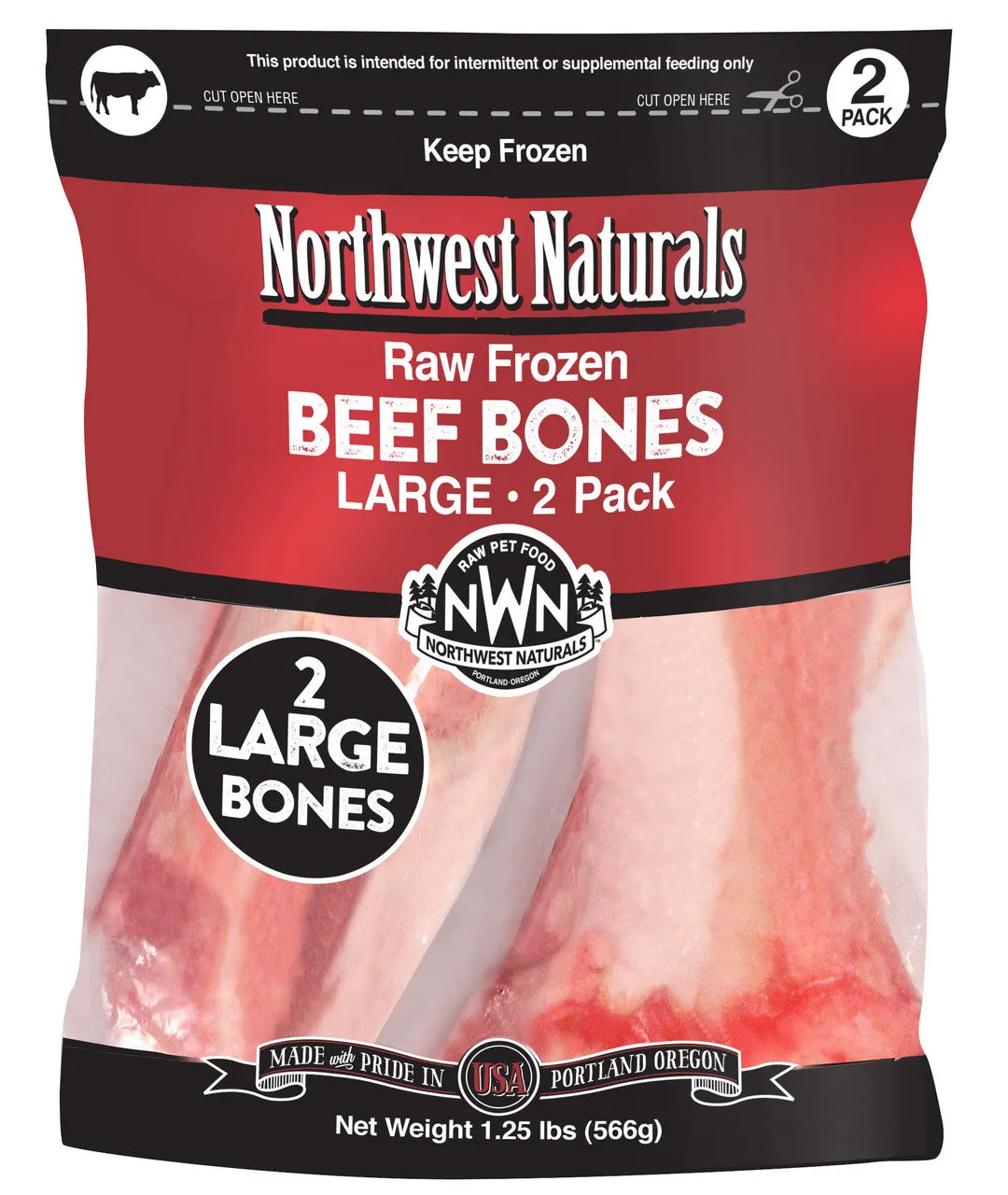 Northwest Naturals Raw Frozen Beef Bones Dog Chews