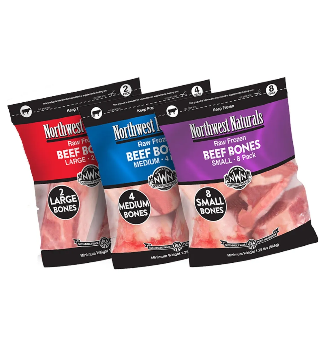 Northwest Naturals Raw Meaty Beef Marrow Bones