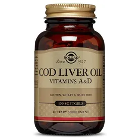 Norwegian Cod Liver Oil (Vitamin & D Supplement) 100 Softgels