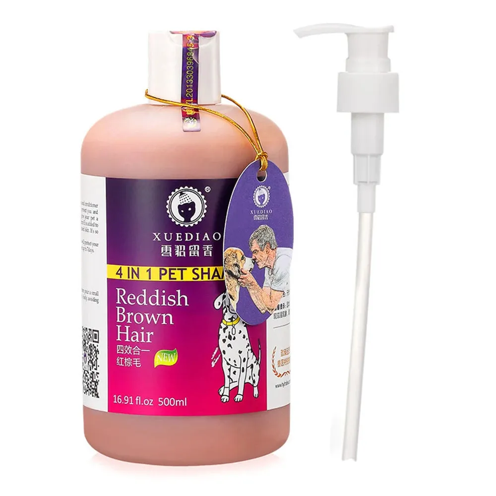 Pet Shampoo and Conditioner All Natural 4 in1 Dog Shampoo Body Wash for Puppy dog Shower Gel Pet Friendly Formula 17oz