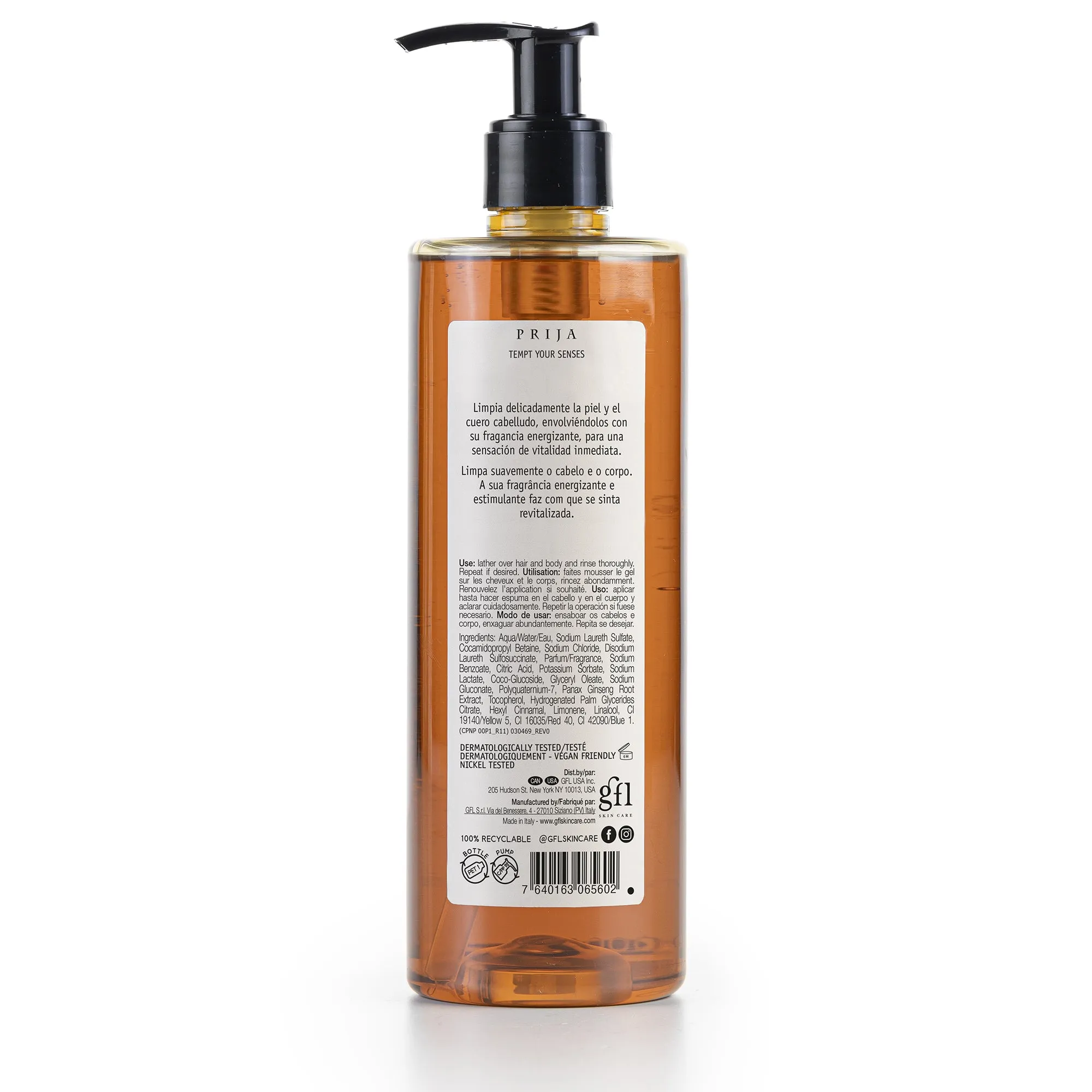 Prija Vitalising Shower Gel And Shampoo (380 ml)