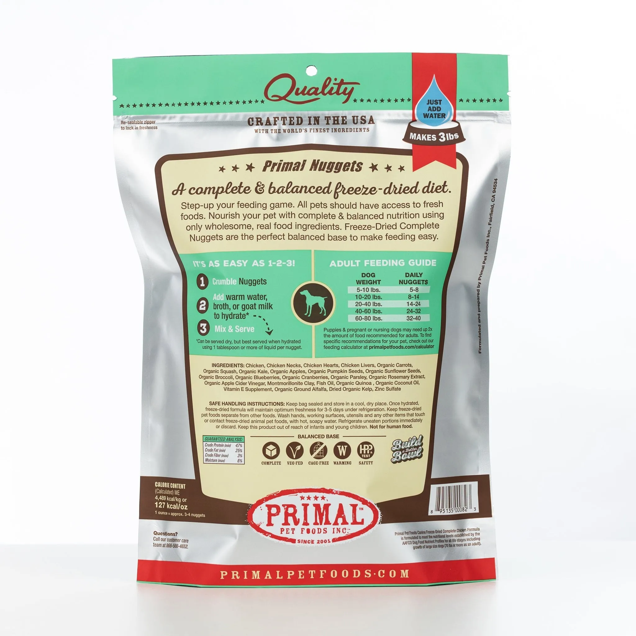 Primal Freeze Dried Raw Food for Dogs - Chicken (14oz)