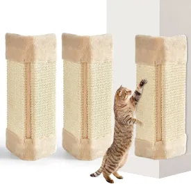 Taiyin 3 Pack Cat Scratcher Corner Pad, Wall-Mounted Sisal Cat Scratch Pad, Vertical Anti-Scratch Protector for Door & Couch, 16 x 9 Inches, Includes Wall Fixings