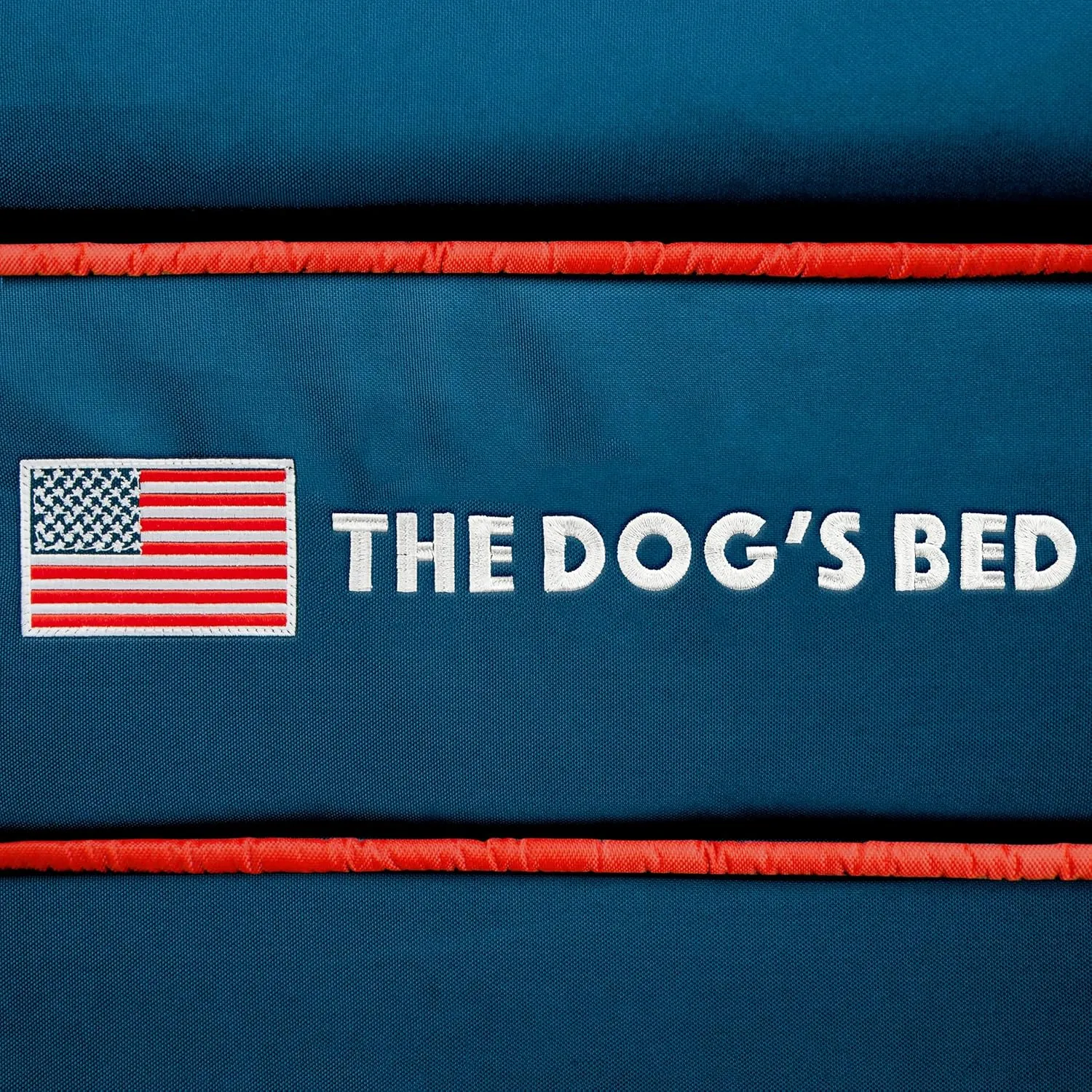 The Dogs Bed, XL Blue Oxford with Red Trim USA Flag Dog Bed 43.5x34, Memory Foam, Pain Relief: Arthritis, Post Surgery, Lameness, Supportive, Calming, Waterproof Washable Cover, Veterinary Approved