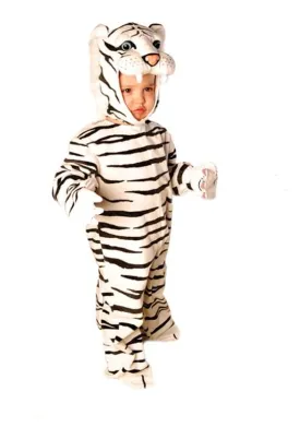 White Plush Tiger Costume Child Infant