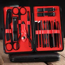 Wholesale Black Nail Clipper Set 10 Pieces