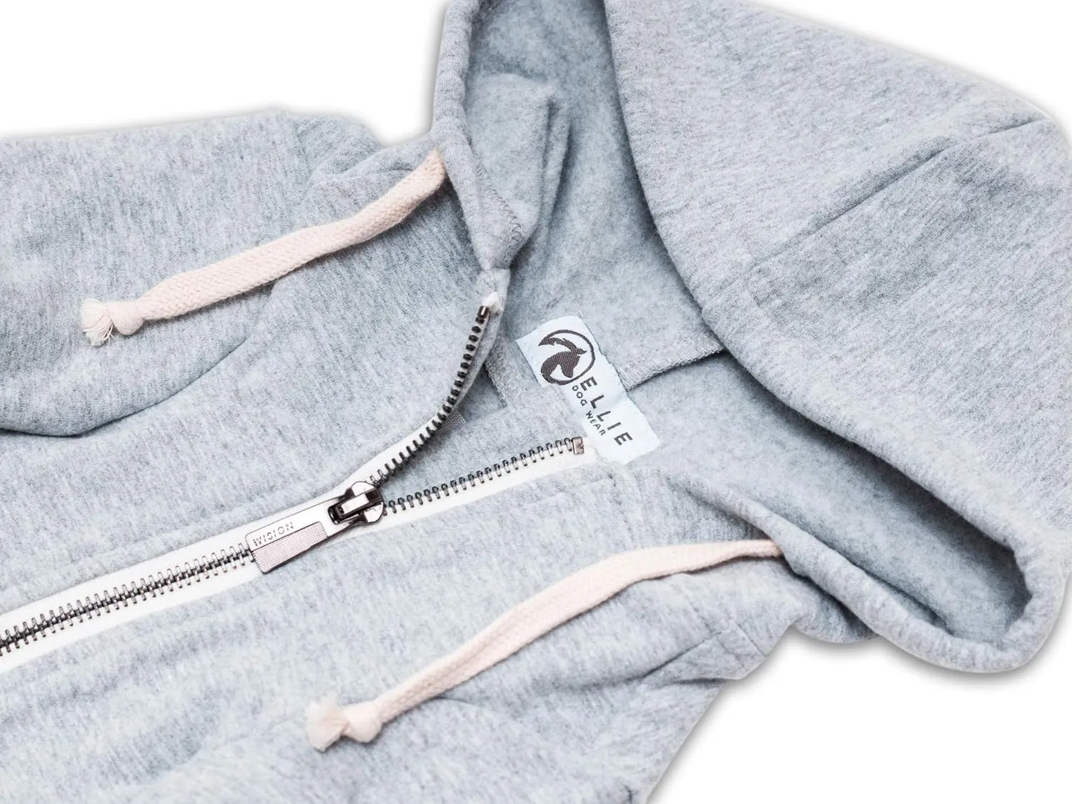 Zip Up Adventure Dog Hoodie with Hook & Loop Pockets and Adjustable Drawstring Hood - XXS to XXL - Multiple Colors - Comfortable & Versatile Dog Hoodies (Light Grey, XS)
